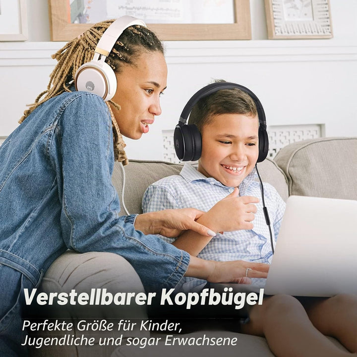 Rockpapa Circle One Faltbar Kopfhörer mit Mikrofon und Lautstärkeregelung für Handys Tablets Laptop