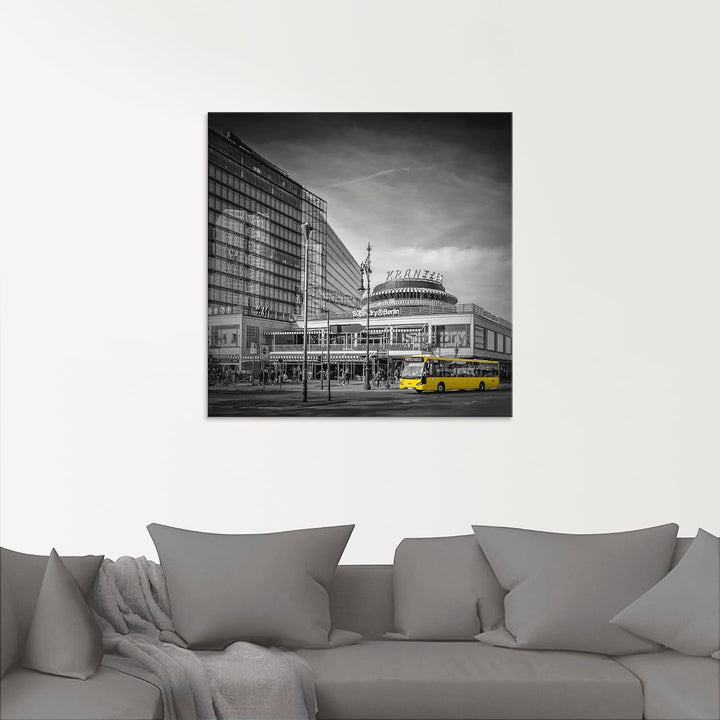 ARTland Glasbilder Wandbild Glas Bild einteilig 30x30 cm Quadratisch Deutschland Berlin City West Sc