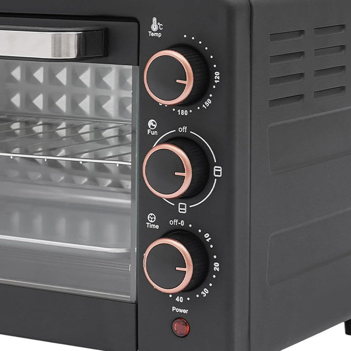Mini Backofen | 1000 Watt | 22 Liter | inkl. Backblech und Grillrost | Pizzaofen | 120°-250°C | 60 m