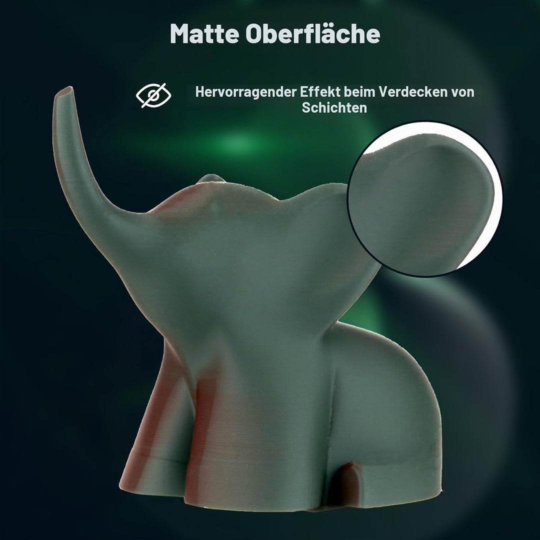 ERYONE Matte Zweifarbig PLA 3D Drucker Filament 1,75 mm +/- 0,03 mm, 1KG f¨¹r 3D-Drucker, Gelb &amp; Lil