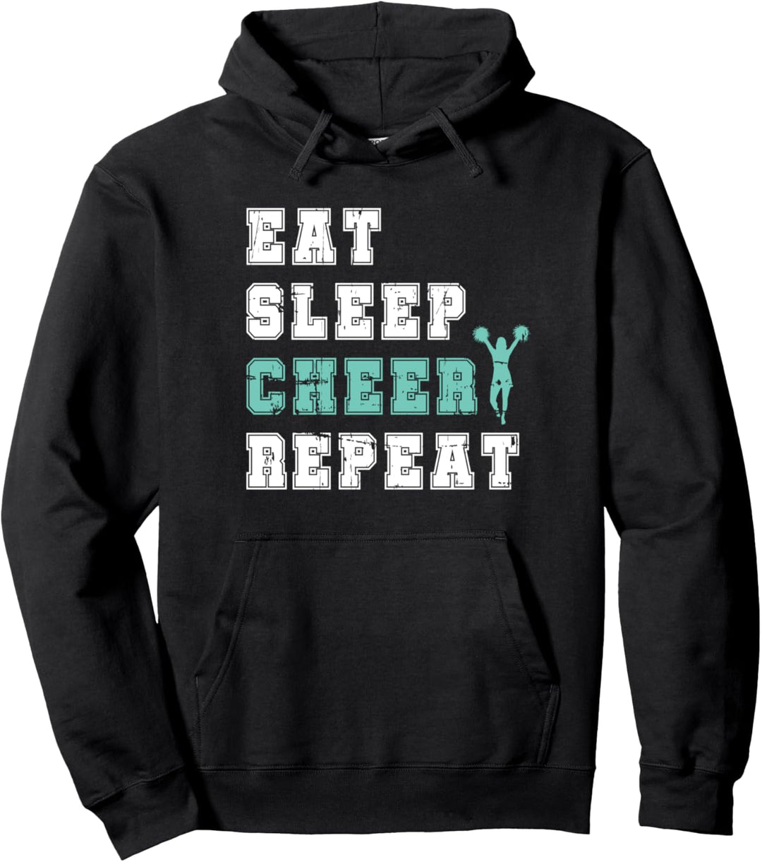 Eat Sleep Cheerleading Repeat Geschenk Cheerleading Pullover Hoodie