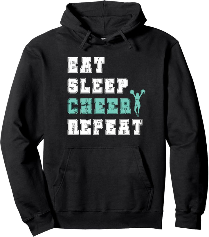 Eat Sleep Cheerleading Repeat Geschenk Cheerleading Pullover Hoodie