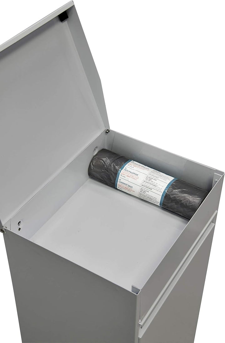 ARREGUI Top CR322-B Mülltrennsystem aus Stahl mit Aufbewahrungsbox mit Deckel | 3 Fächer Mülleimer f
