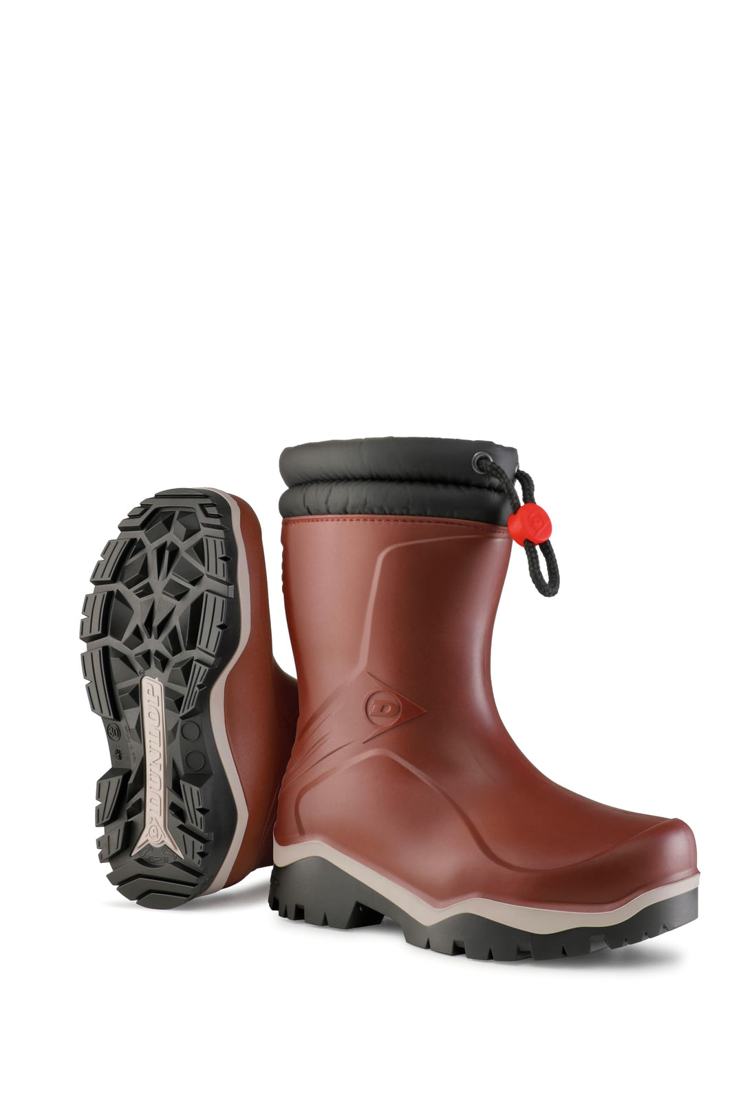DUNLOP Protective Footwear Kids Blizzard, gefütterte Kinder Gummistiefel 24 EU Burgundy, Burgundy 24