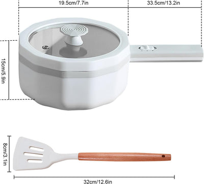 Elektrischer Hot Pot, 1,5 L Elektrische Pfannen, Dual Power Control Kochtopf für Reise/Wohnheim, Ant