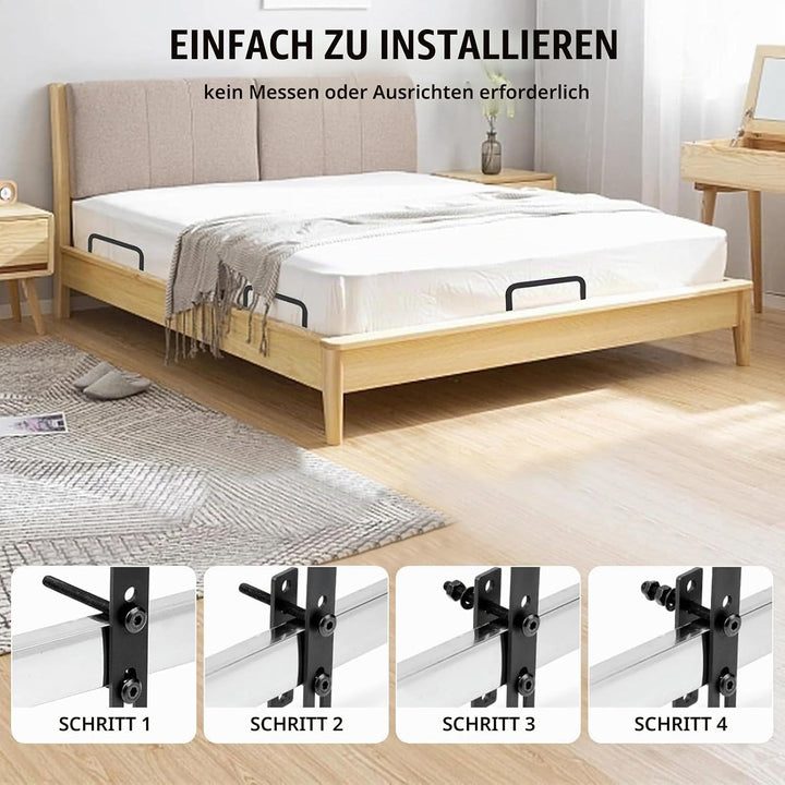 4 Stück Matratzenbügel, Rutschfester Matratzen-Halter, Verstellbarer Matratzenstabilisatoren, Verhin