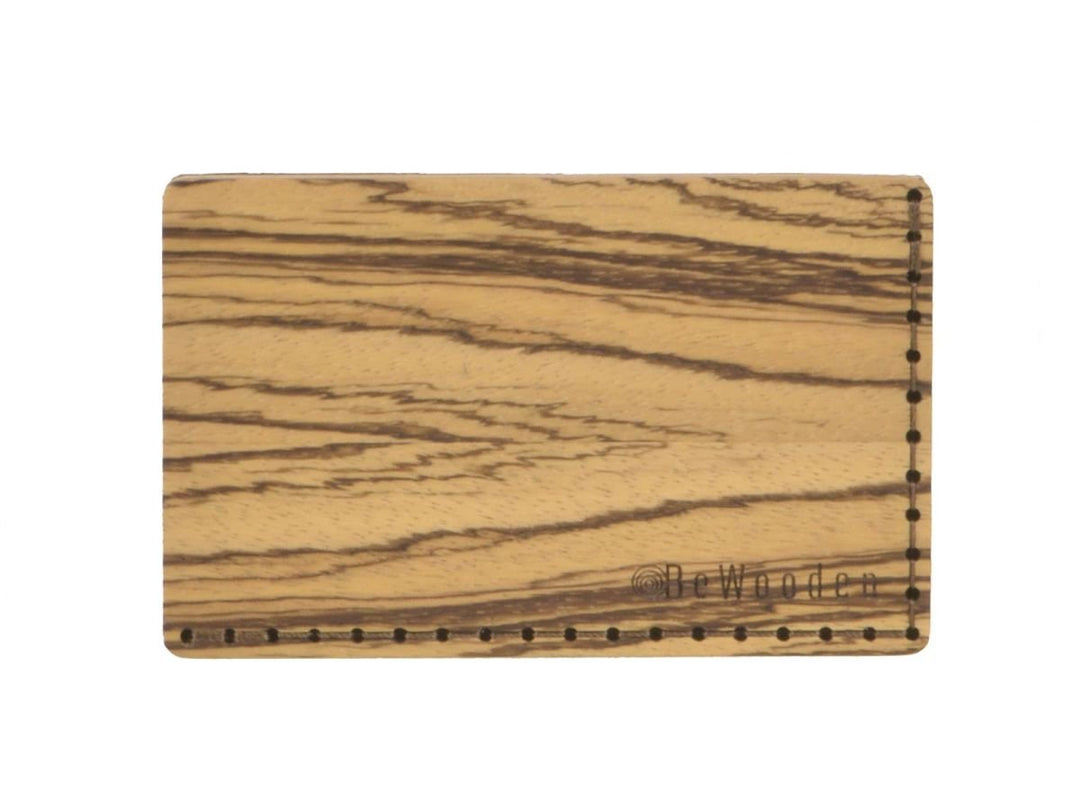BeWooden Kartenetui Kreditkartenetui Kartenbörse Linea Note Holz und Leder