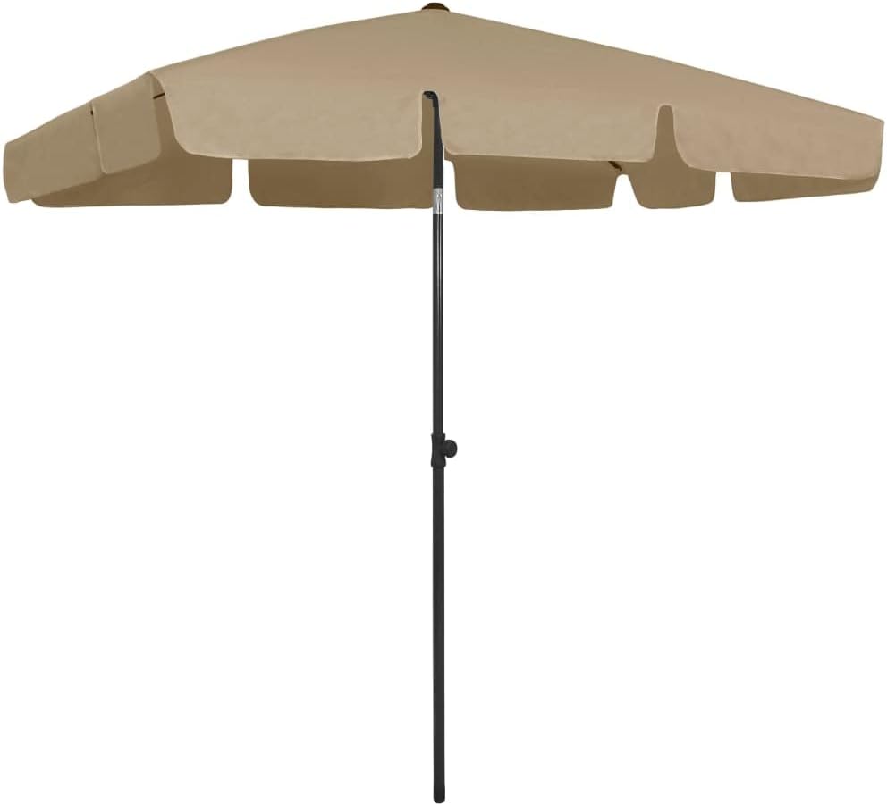 WIFESE Strandschirm Strand Sonnenschirm Gartenschirm Marktschirm UV Beständig Kippbar Höhenverstellb