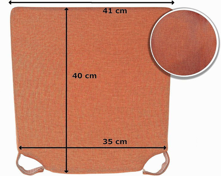 sunnypillow 4er Set Stuhlkissen mit Klettverschluss Polsterauflage Auflage für Stühle - Indoor/Outdo