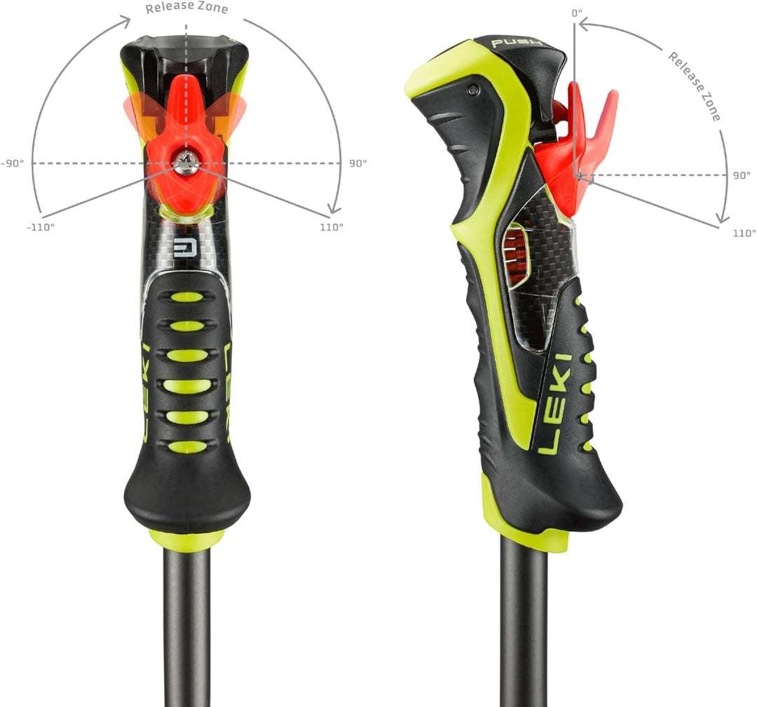 LEKI Airfoil 3D Skistöcke white-anthracite-neonyellow 115CM, white-anthracite-neonyellow 115CM