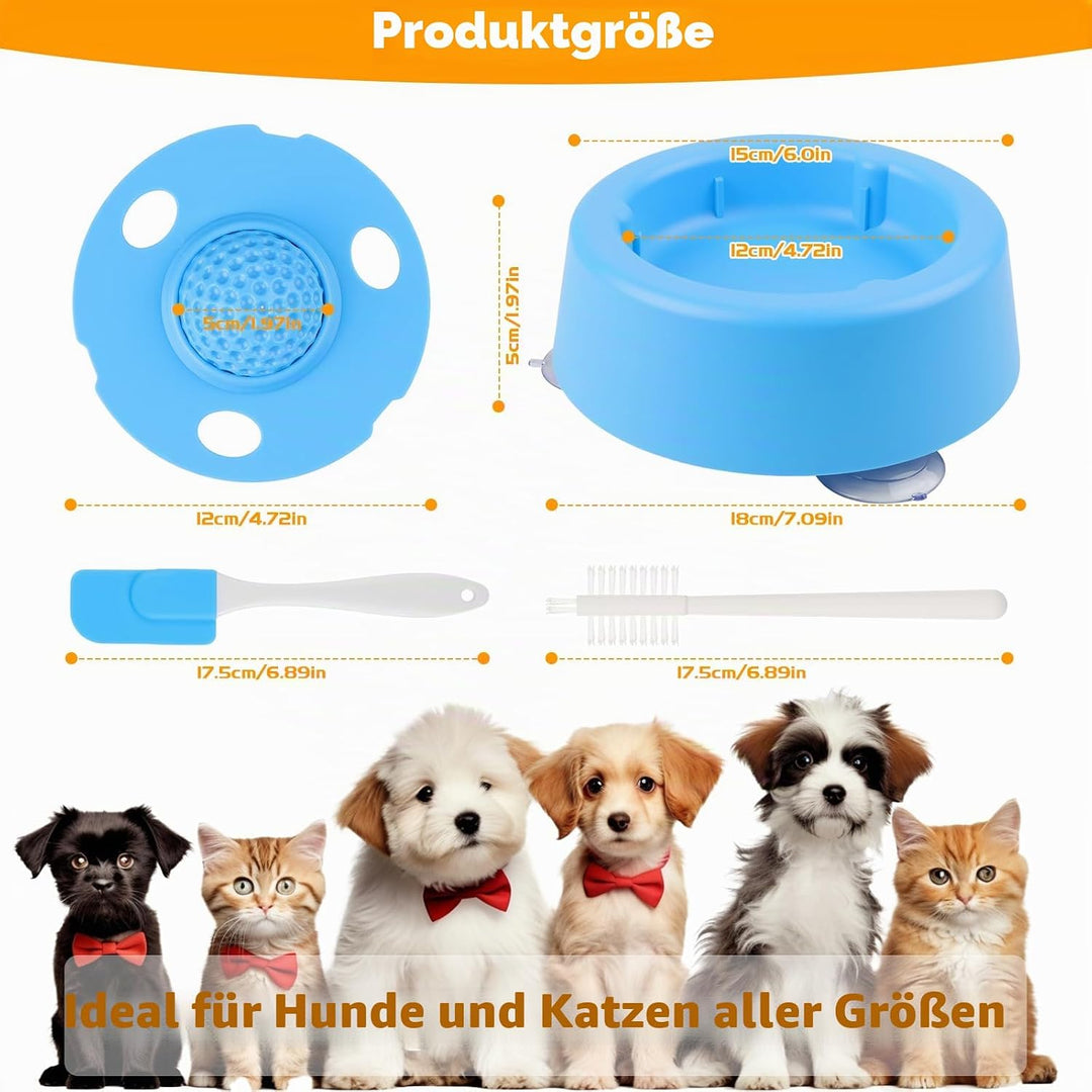 Schleckball Hunde, Lick Bowl Hund mit rollender Kugel, Nonrutsch leckball für Hunde für flüssige Lec