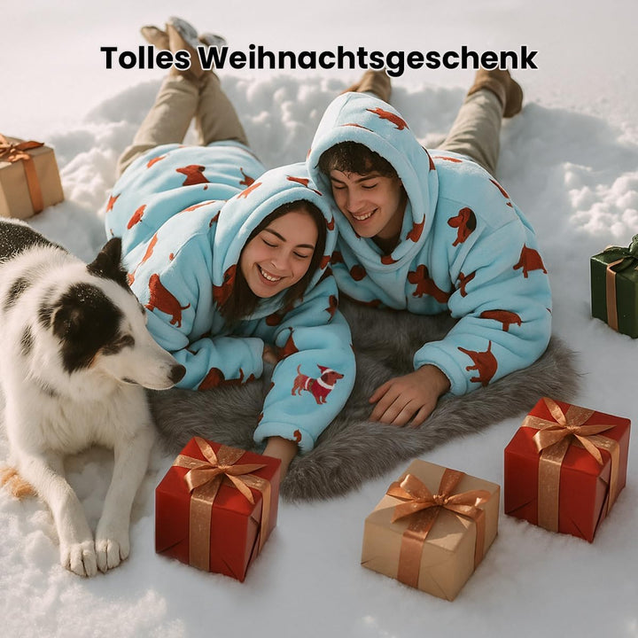 Lanqinglv Kuscheldecke mit Ärmeln,Sherpa Decke Hoodie Sweatshirt Oversized,Einheitsgrösse Kapuzenpul