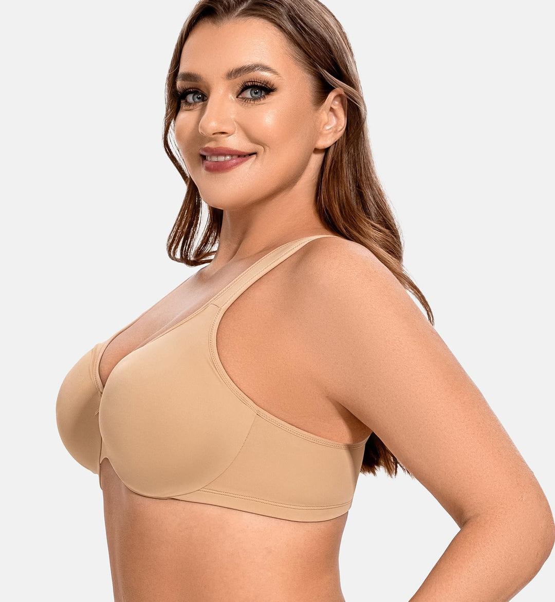 MELENECA Damen-Minimizer-BH in Übergrösse, vollständig bedeckend, nahtlos, Nicht gepolstert 70C Mand