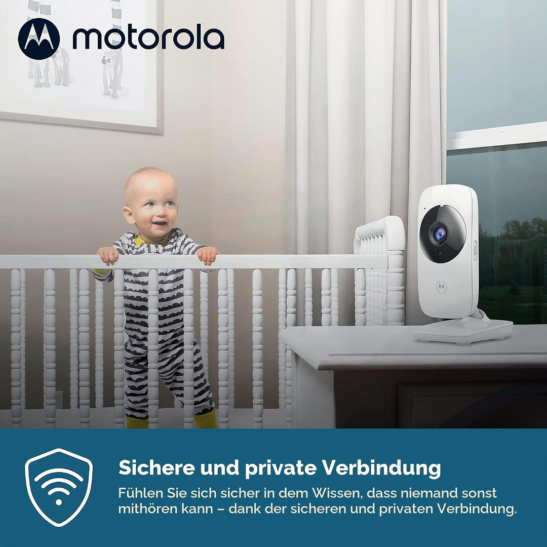 Motorola Nursery VM482 - Babyphone mit Kamera - 2.4 Zoll Farbdisplay - Infrarot Nachtsicht - Digital