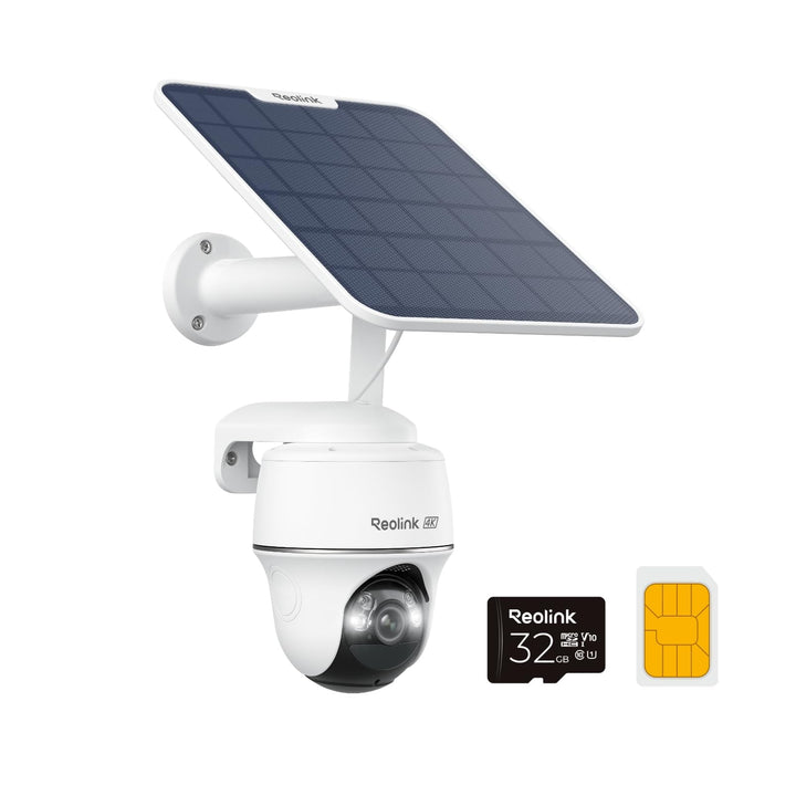 Reolink 4K 3G/4G LTE Überwachungskamera mit SIM Karte, 355°&140° PTZ Solar Kamera Outdoor mit 8MP Fa
