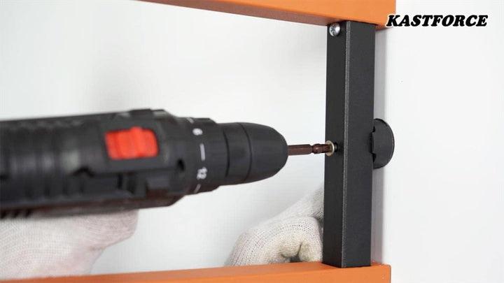 KASTFORCE KF1004 Holzregal 3-stufiges System 50 kg pro Ebene mit langlebigen Blechschrauben, Holzreg