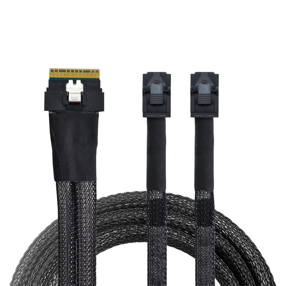 xiwai PCI-E Ultraport Slimline SAS Slim 4.0 SFF-8654 8i 74pin auf Dual SFF-8643 4i Mini SAS HD Kabel