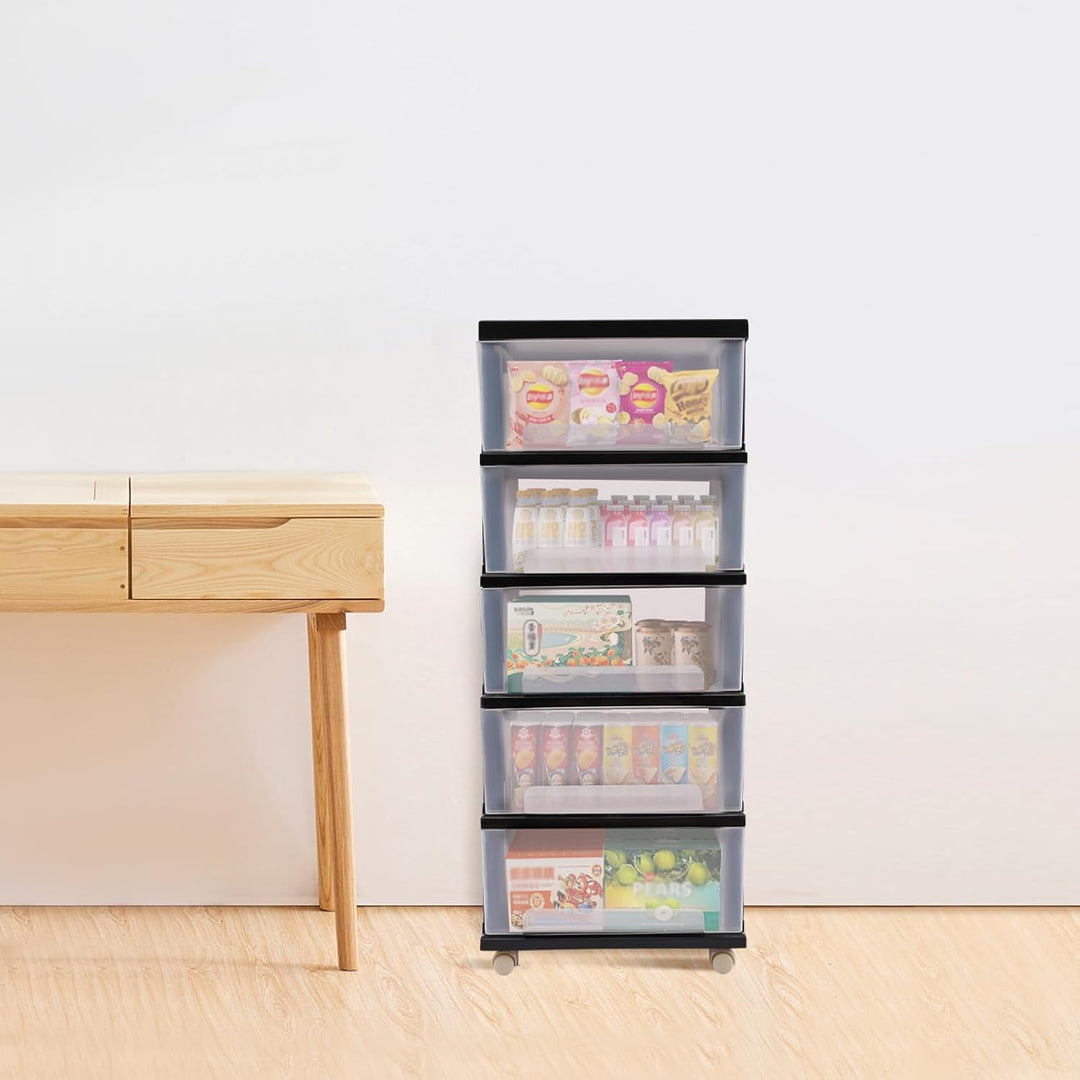 Schubladenschrank, Aufbewahrungsturm Aus Kunststoff Bürocontainer Rollbar Kommode Organizer, Schubla