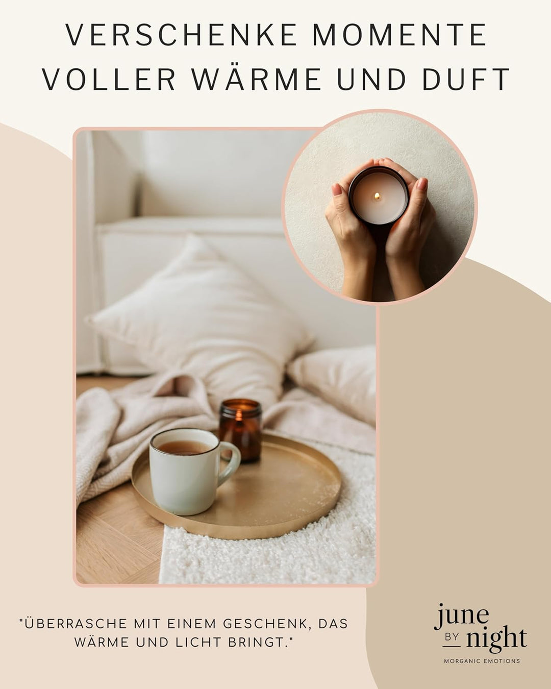 juneBYnight DIY Duftkerzen Selber Machen Set - Kerzenherstellung Set bestehend aus Sojawachs, Duftöl