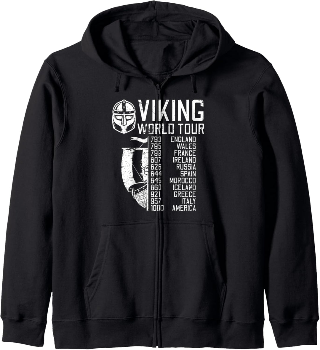 Viking World Tour | Wikinger Welttournee | Mythologie Kapuzenjacke