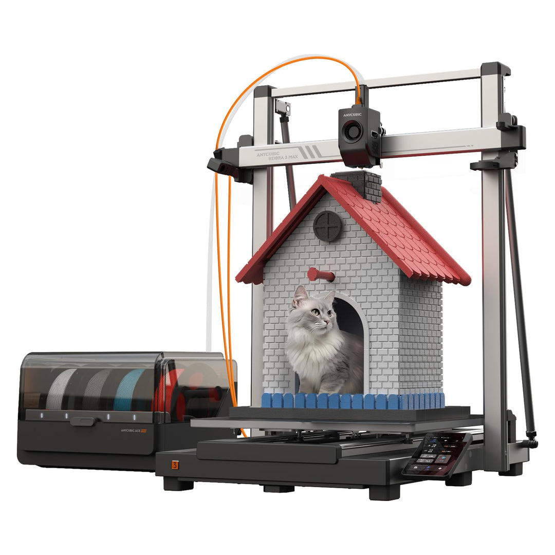 Anycubic Kobra 3 Max Combo 3D-Drucker Mehrfarbig mit 0,4mm Düse, 420x420x500mm Druckgrösse, 600 mm/s