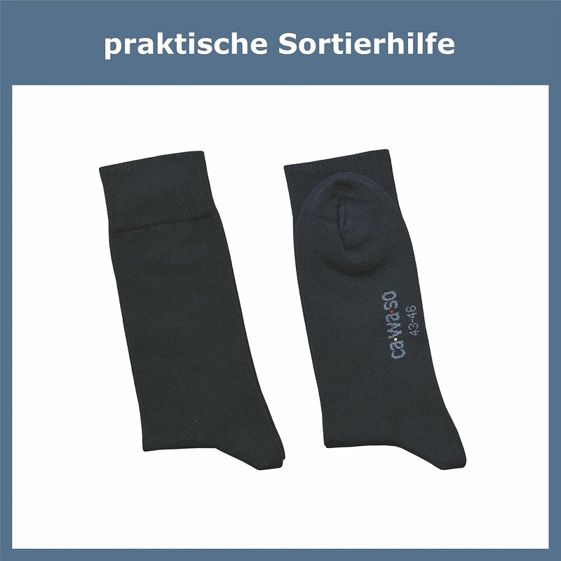 ca·wa·so Herren Socken aus 100% Baumwolle | Reine Baumwollsocken im 10er-Set | Freizeitsocken ohne N