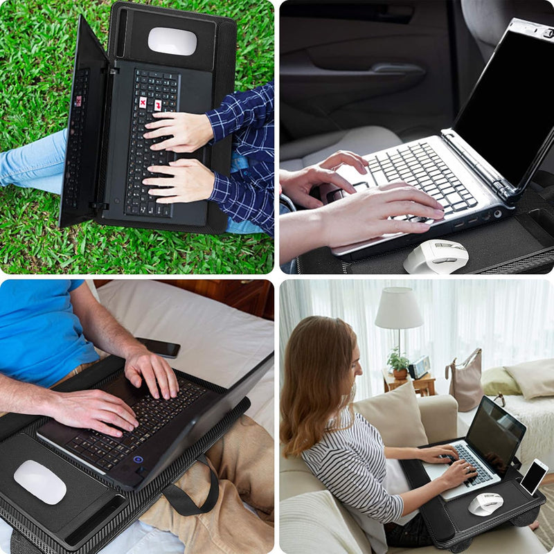 Laptopkissen für Bett mit Kissen，Laptop Unterlage Zubehör Couch mit Mausunterlage and Handgelenkaufl