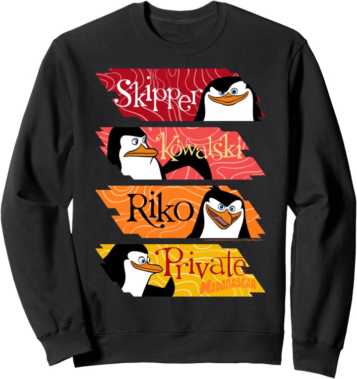 Madagascar Penguins Name Panels Poster Sweatshirt
