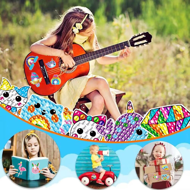 CAYUDEN Diamond Painting Aufkleber, 33pcs 5D Diamant Painting Bilder Kinder Einhorn Diamond Kinder M