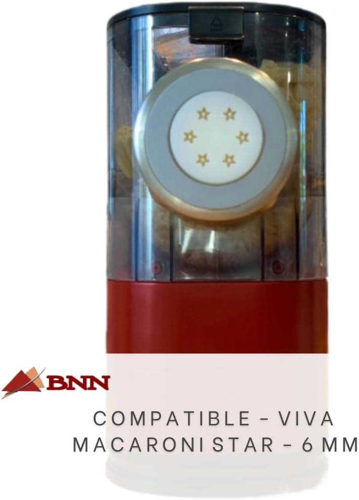 BNN – VIVA - Makkaroni Star 6 mm VMMACS06 – Pasta Disc kompatibel mit Philips Pasta Maker VIVA Macar