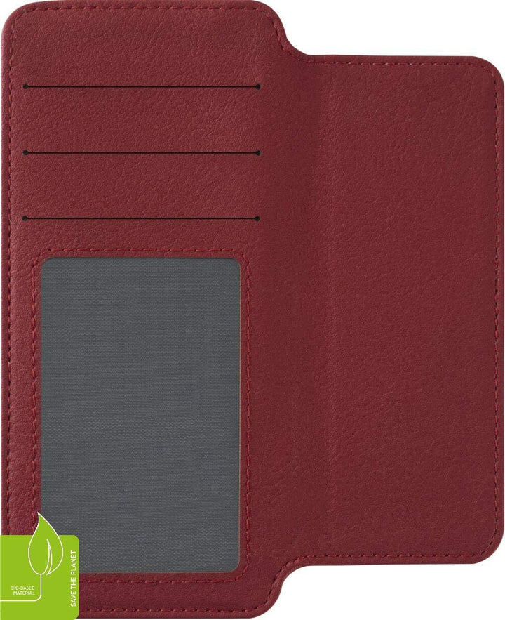 KMP GreenNu Wallet Prime (mit Handschlaufe und Schulterträger) passend für iPhone XR - Cherry red -