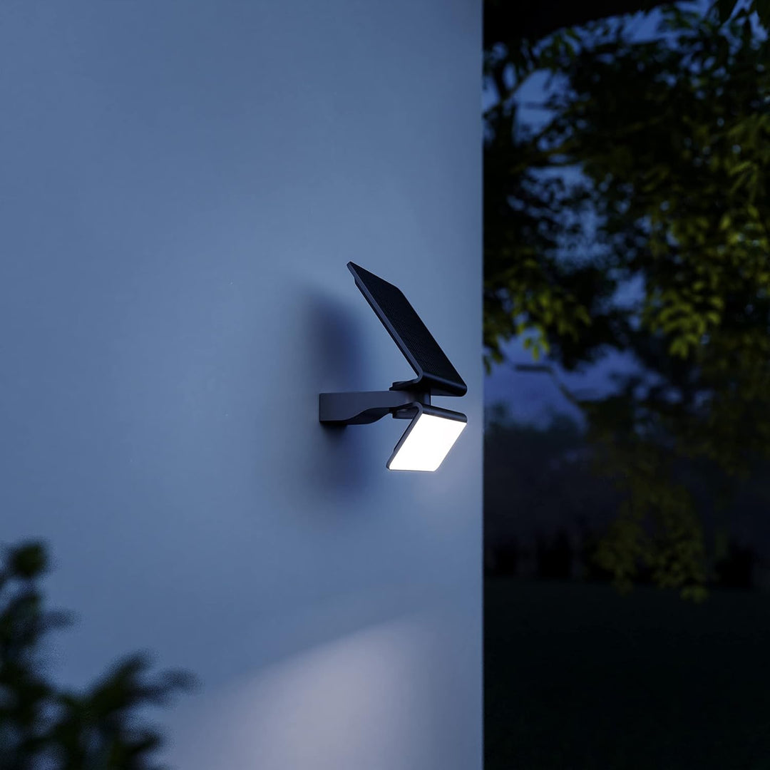 Steinel Solar-Aussenleuchte XSolar L-S silber, 140° Bewegungsmelder, 8 m Reichweite, für Garten, Ter