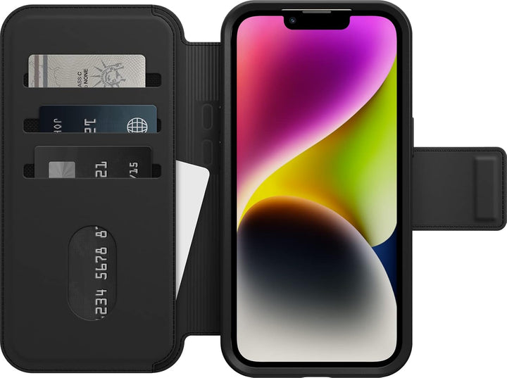 OtterBox Folio für iPhone 14 für MagSafe, Soft Touch Folio mit 3 Slots, Starke magnetische Ausrichtu