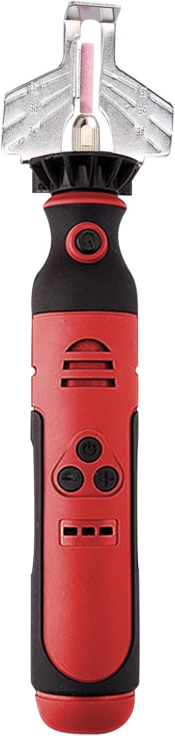 Elektrisches Kettensägen-Schärfer-Set,Kit Rot Kettensäge-Schärfen-Werkzeug-Set,Handgeführte Mini-Ele