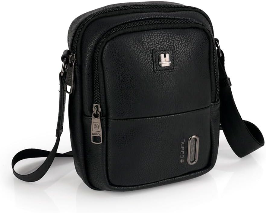 GABOL Herren Umhängetasche, Schwarz, Talla única