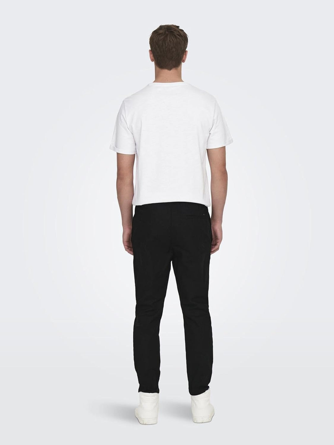 ONLY & SONS Male Jogginghose Verjüngt Mid Rise Hose XS Schwarz, XS Schwarz