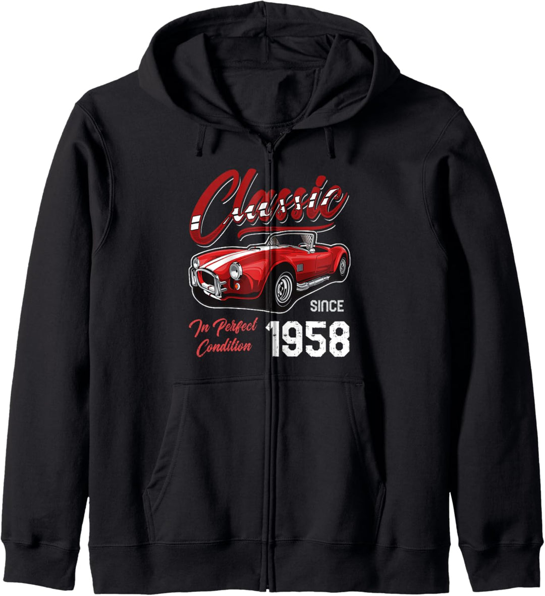 Ich bin nicht alt, ich bin ein Oldtimer, Jahrgang 1958 Kapuzenjacke