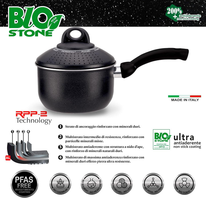 Pensofal Pen 8531-B Biostone pastasì, Metall, 1.5 liters, Schwarz