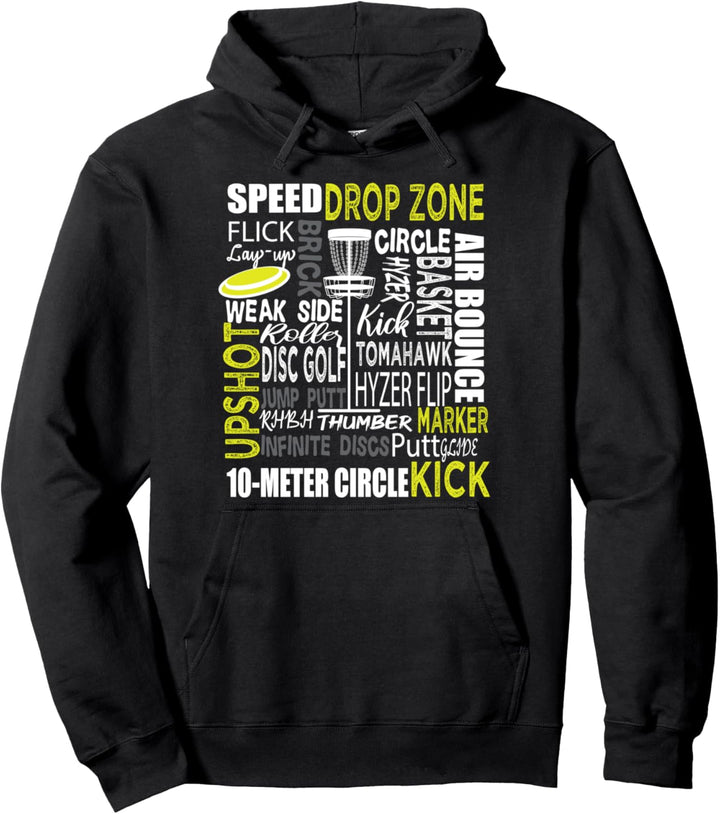 Disc Golf Funny Cool Termes Word Design Team Player Pullover Hoodie