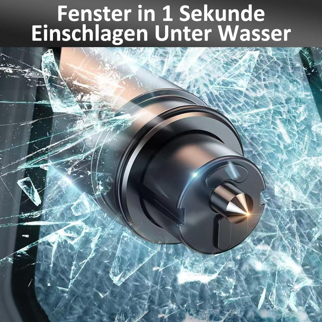 Sicherheitshammer mit Gurtschneider-Notfall mit Testglas-Notfallhammer Auto mit Upgrade Anti-Rutsch