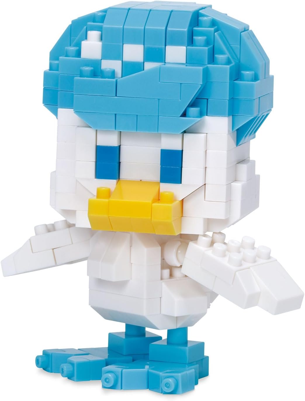 Bandai - Nanoblock - Kwaks (Quaxly) - Pokémon - Mini-Bausteinfigur - Konstruktionsspiel - Bausatz fü