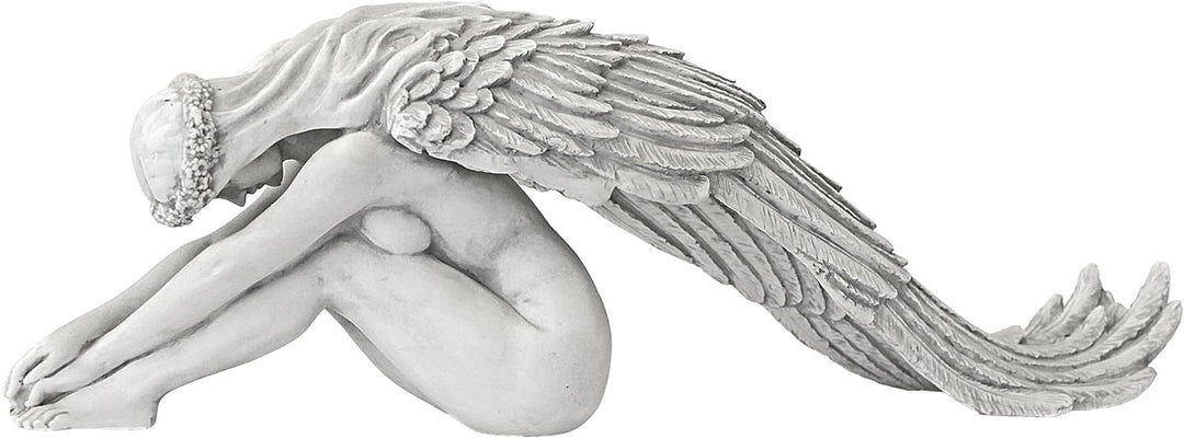 Design Toscano Gnadenengle Gartenstatue, Polyresin, antikes steingrau, 61 cm Extended Grace (Erweite