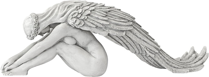 Design Toscano Gnadenengle Gartenstatue, Polyresin, antikes steingrau, 61 cm Extended Grace (Erweite