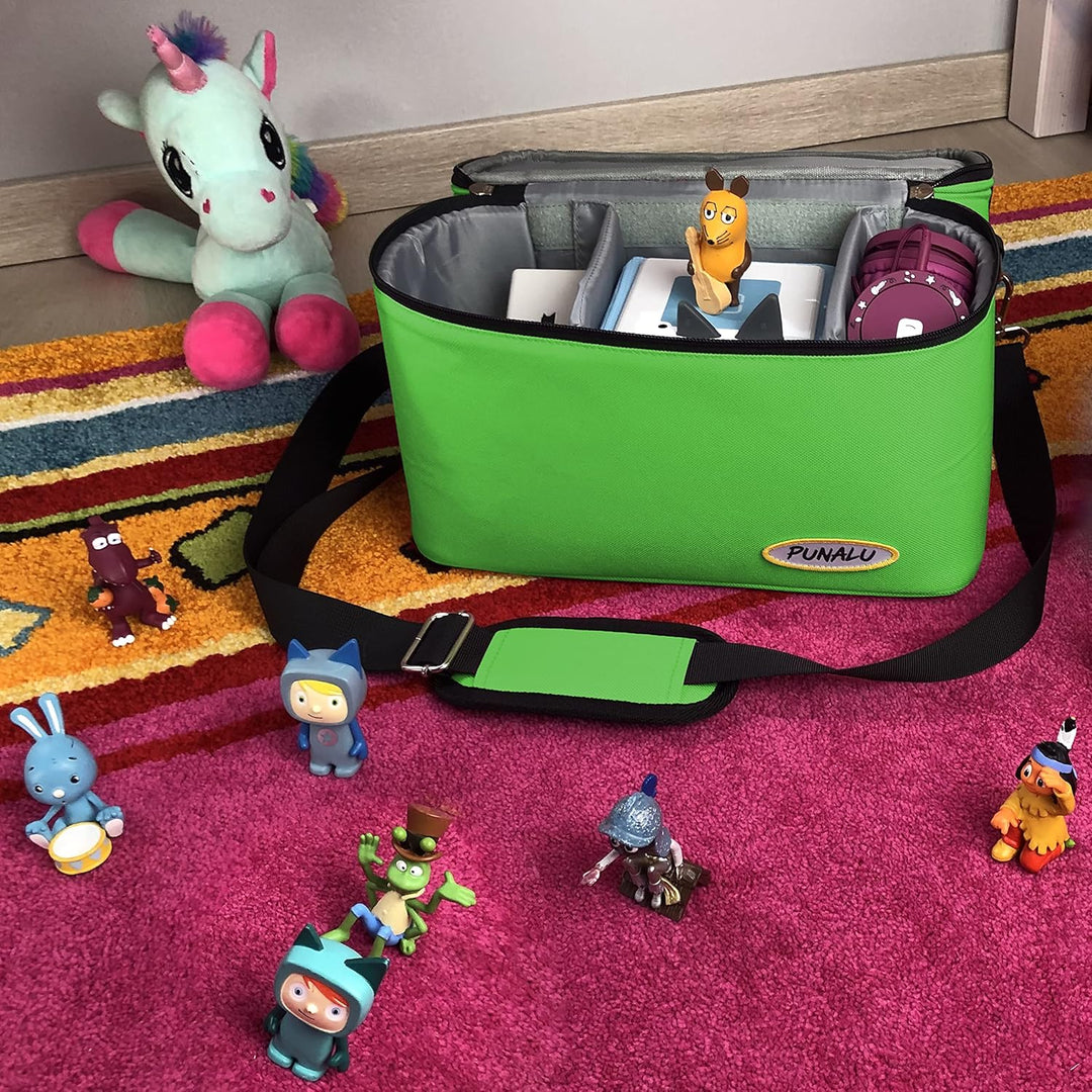 Toniebox Tasche XL kompatibel mit Toniebox 1 & 2 – Platz für bis zu 68 Hörfiguren, Kopfhörer & Lades