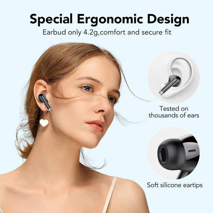 QXQ Bluetooth Kopfhörer, 2026 Neue Kopfhörer Kabellos Sport In Ear Bluetooth 5.4 Headphones mit 4 Mi