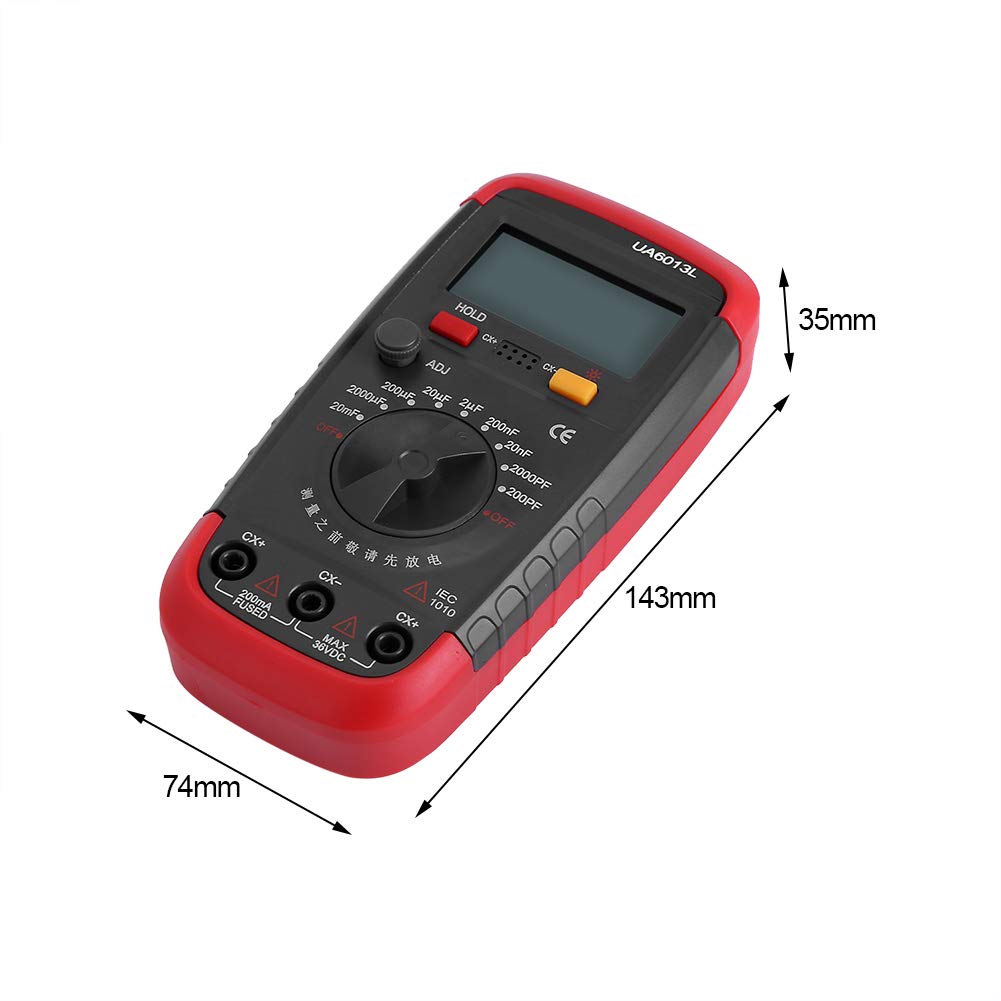 MOKT Kondensator-Meter-Tester, Kondensator-Meter-Tester mit Hintergrundbeleuchtung, für die Digitale