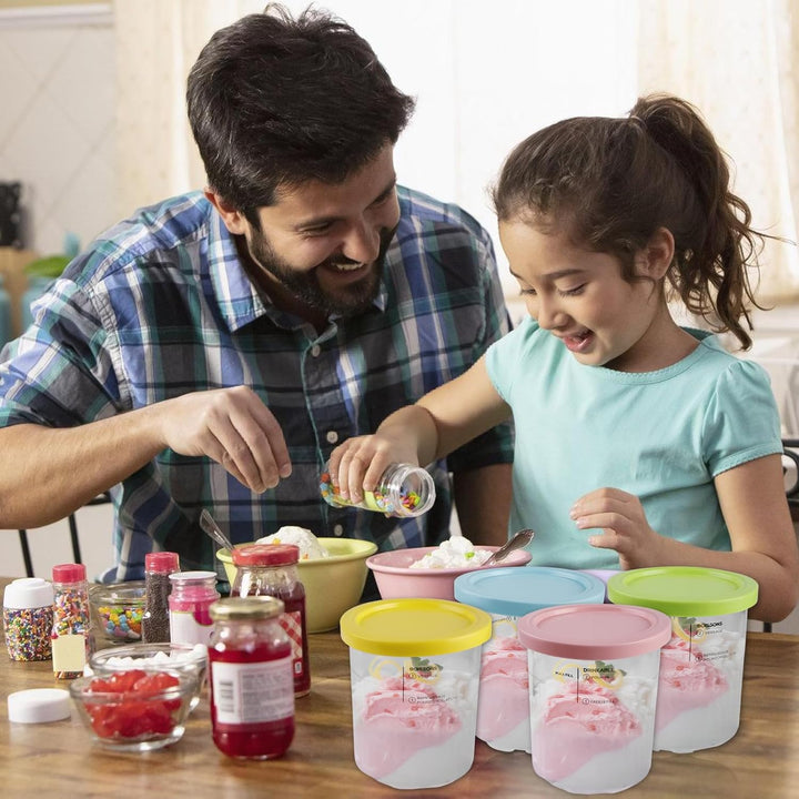 4er-Set Creami Behälter für die Ninja Creami Eismaschine, Creami Deluxe Behälter/Becher für Ninja Ei