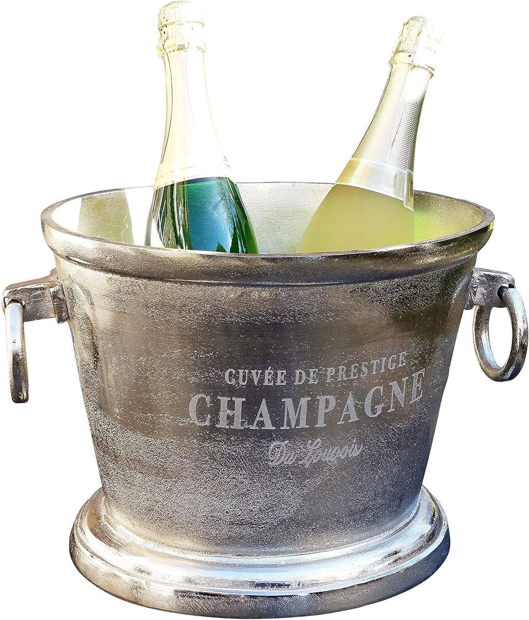 MichaelNoll Champagnerkühler, Weinkühler, Sektkühler, Getränkekühler, Flaschenkühler aus Metall, Alu