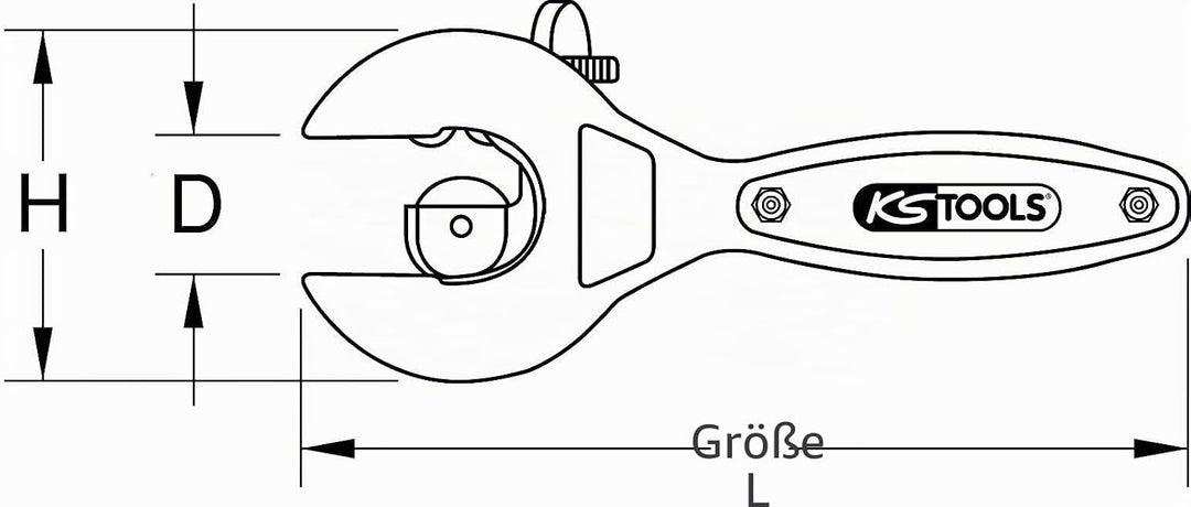 KS Tools 104.5022 Ratschen-Rohrabschneider, 6-23mm