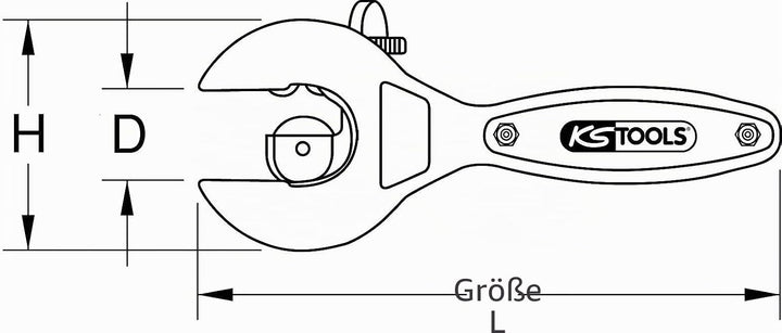 KS Tools 104.5022 Ratschen-Rohrabschneider, 6-23mm
